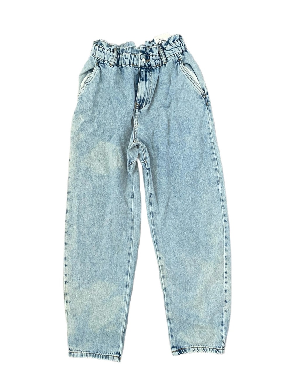 NWT Zara Baggy Fit Paper Bag High Waist Carrot Leg Size 4